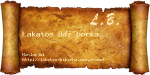 Lakatos Bíborka névjegykártya